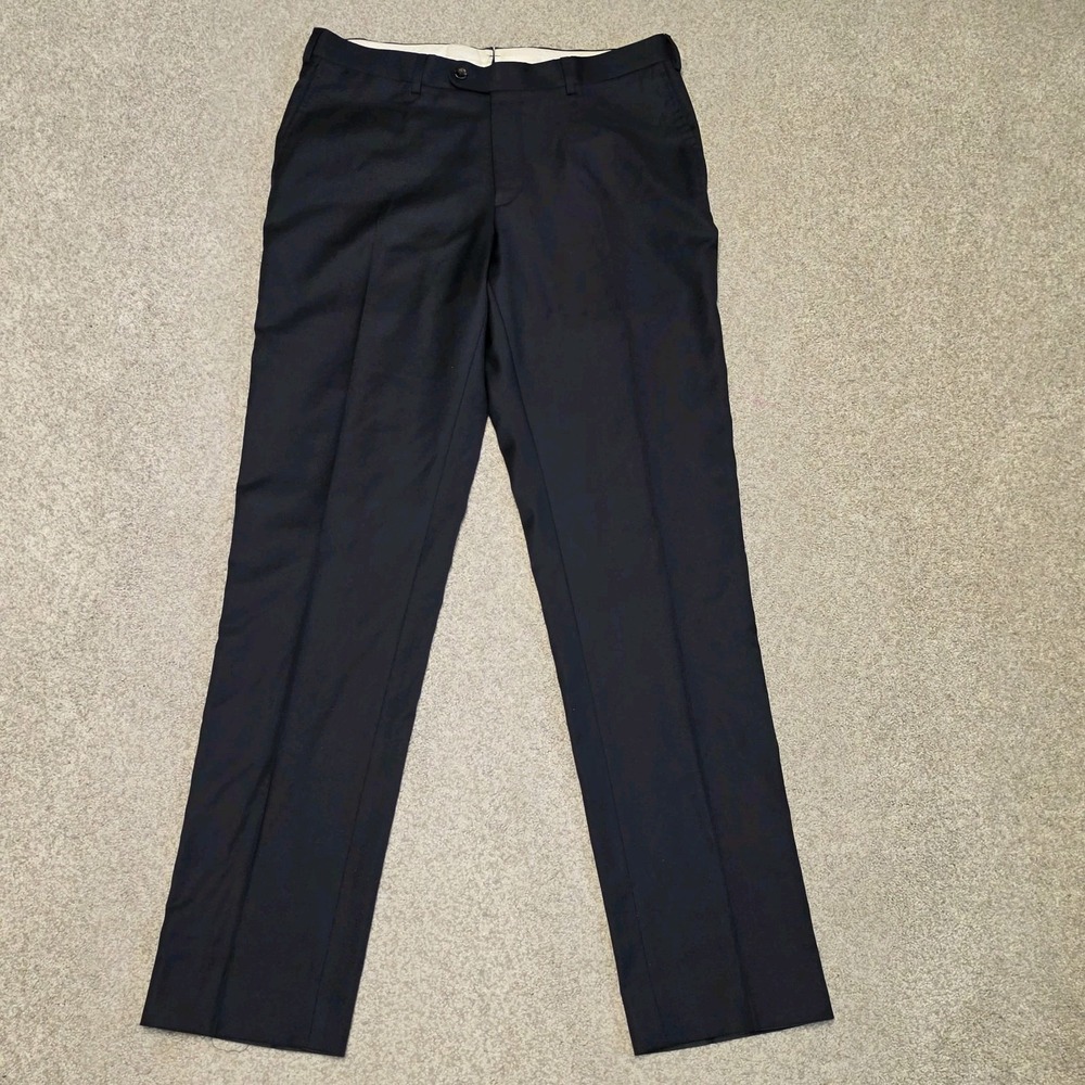 Suitsupply Brescia Mens Wool Dress Pants Gray Sz 40 (34x33) Flat Front Trousers